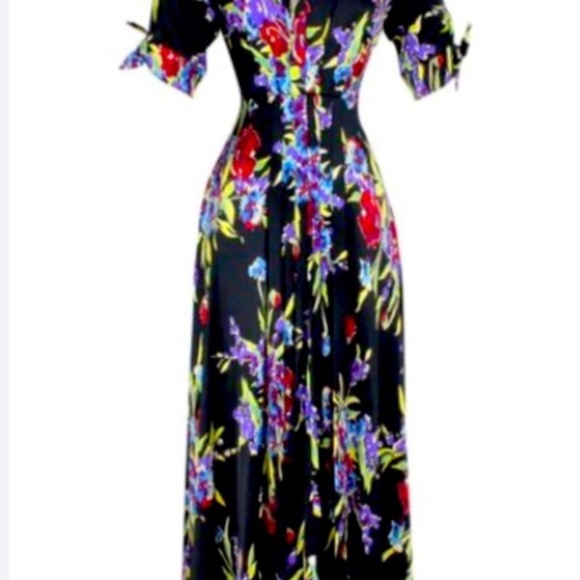 Trashy Diva floral date night, wedding guest maxi dress - Picture 6 of 6